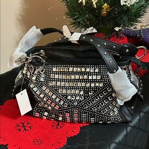 Black Studded Women's Bag